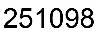 Number 251098 black image