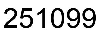 Number 251099 black image