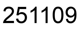 Número 251109 imagen negro