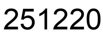 Número 251220 imagen negro