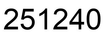 Number 251240 black image