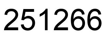 Number 251266 black image