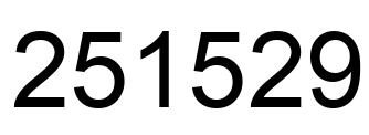 Number 251529 black image