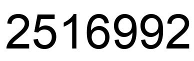 Number 2516992 black image