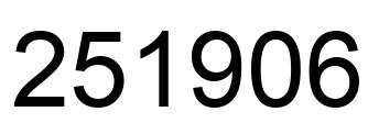 Number 251906 black image