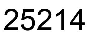 Number 25214 black image
