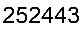 Number 252443 black image