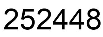 Number 252448 black image