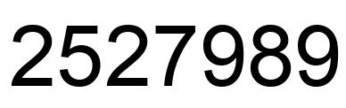 Número 2527989 imagen negro