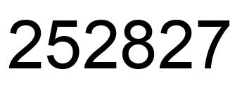 Number 252827 black image