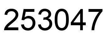 Number 253047 black image