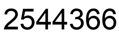 Number 2544366 black image