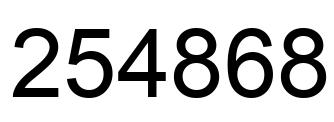 Número 254868 imagen negro