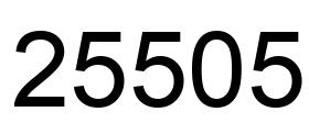 Number 25505 black image
