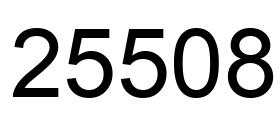 Number 25508 black image