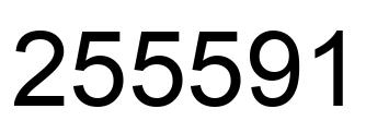 Number 255591 black image