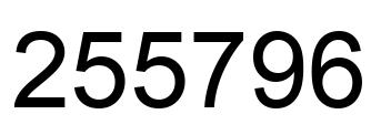 Number 255796 black image