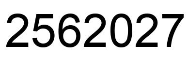 Number 2562027 black image