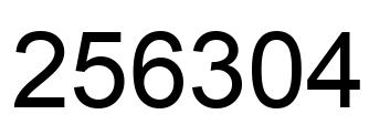 Number 256304 black image