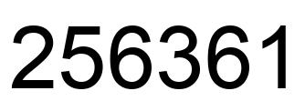 Number 256361 black image