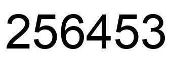 Número 256453 imagen negro