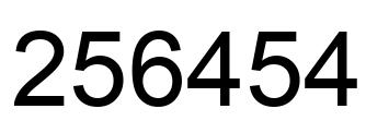 Número 256454 imagen negro