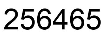 Number 256465 black image