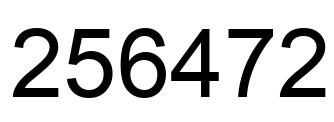 Number 256472 black image