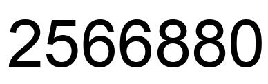 Number 2566880 black image