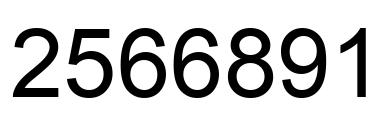 Number 2566891 black image