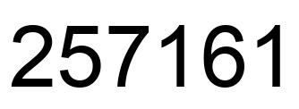 Number 257161 black image