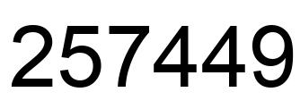 Number 257449 black image
