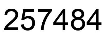 Number 257484 black image