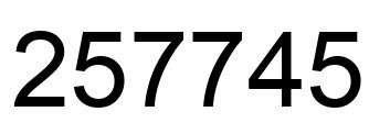 Number 257745 black image