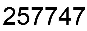 Number 257747 black image