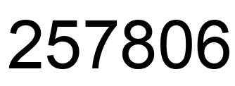 Number 257806 black image
