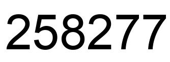 Number 258277 black image