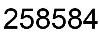 Número 258584 imagen negro