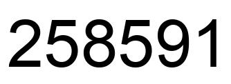 Número 258591 imagen negro