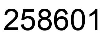 Número 258601 imagen negro