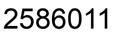 Number 2586011 black image
