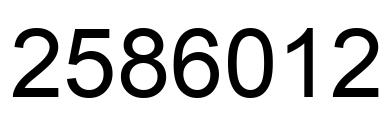 Number 2586012 black image