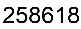 Number 258618 black image