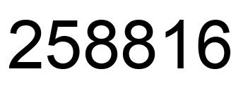 Number 258816 black image