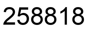 Number 258818 black image