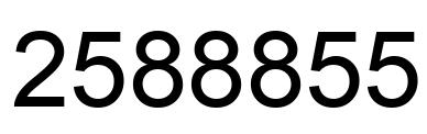 Number 2588855 black image