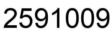 Number 2591009 black image