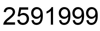 Number 2591999 black image