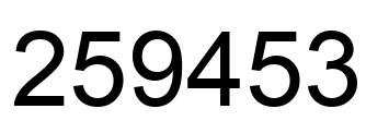 Número 259453 imagen negro