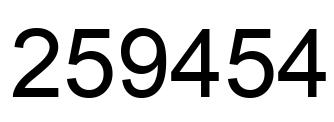Número 259454 imagen negro